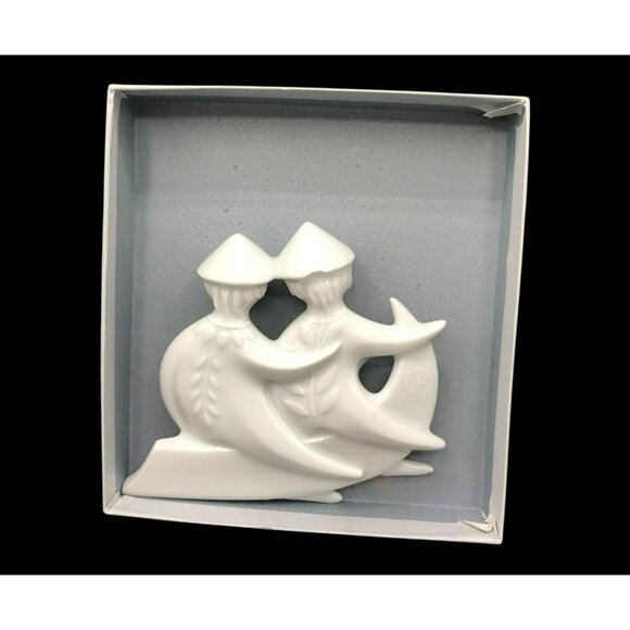 Haviland Limoges Sledding Angels 1978 Christmas Ornament Jean Jacques Prolongeau - Picture 5 of 10